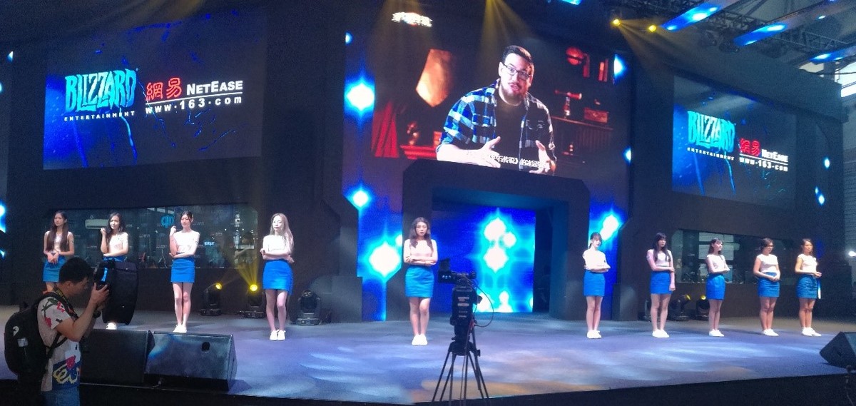 Blizzard Pavilion substage with show girls
